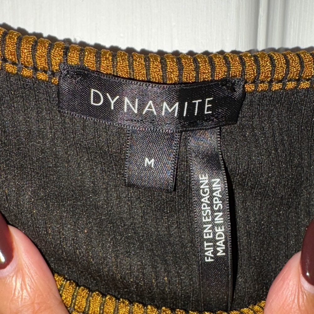 DYNAMITE Ribbed One Shoulder Bodysuit 🤎 - Picture 3 of 7